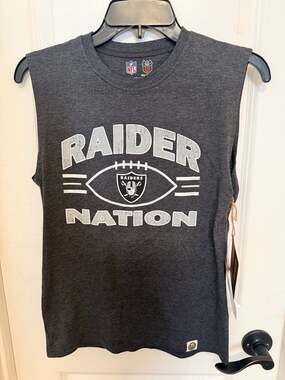 Wes and Willy Las Vegas Raiders Raider Nation Blend Muscle Tee Tank Top